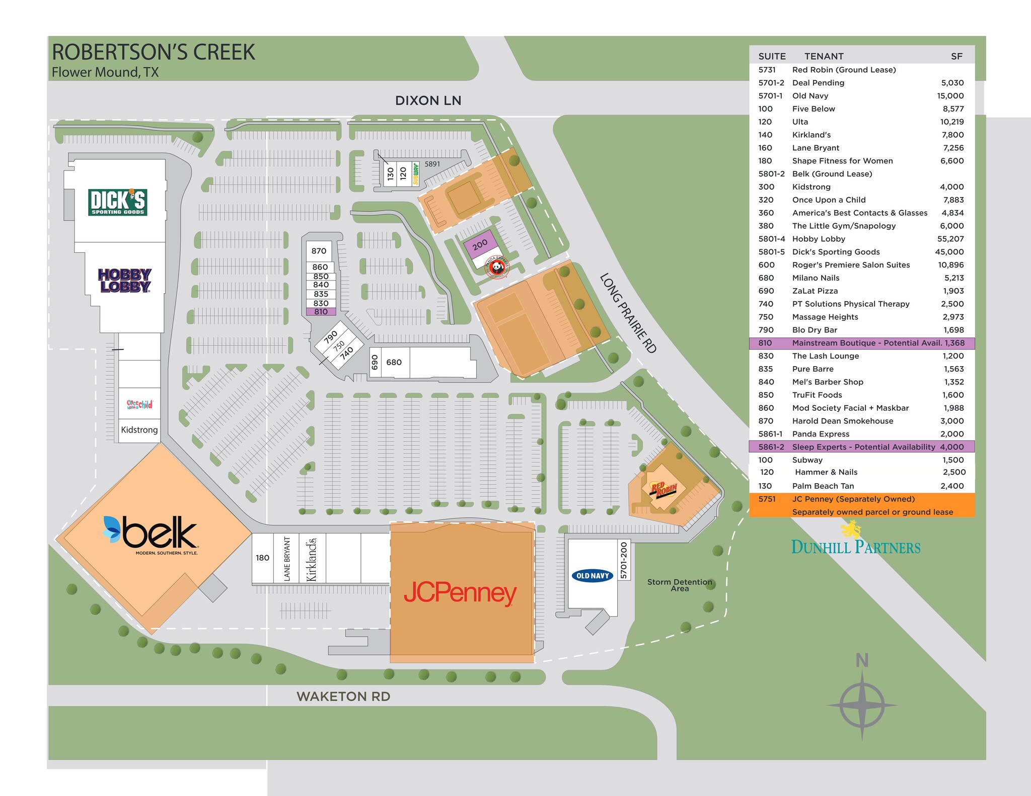 6163 Long Prairie Rd, Flower Mound, TX à louer Plan de site– Image 1 sur 1
