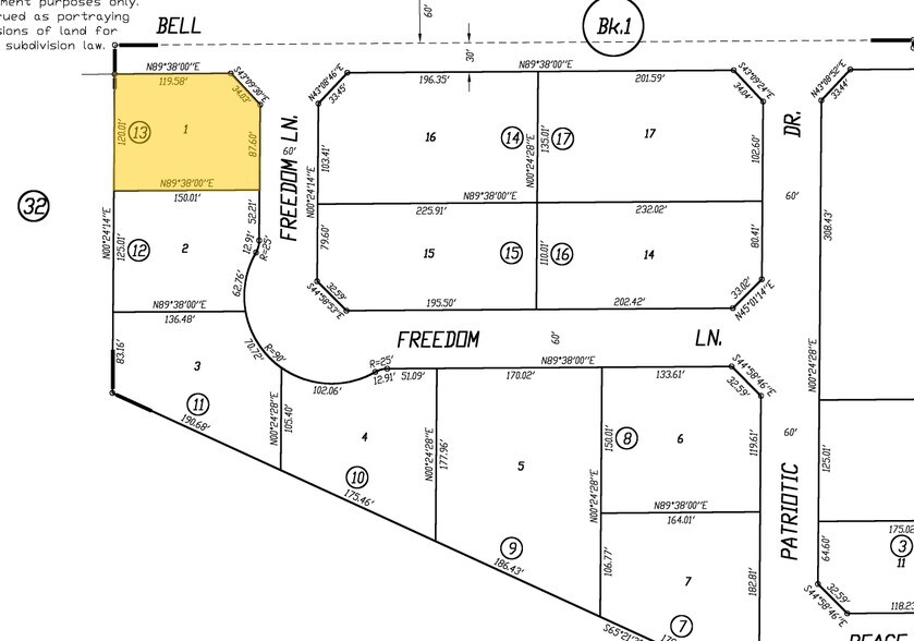 3037 Bell Dr, Atwater, CA à vendre - Plan cadastral – Image 2 sur 5