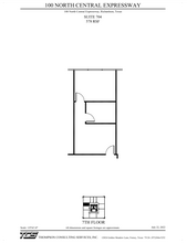 100 N Central Expy, Richardson, TX à louer Plan d’étage– Image 1 sur 1