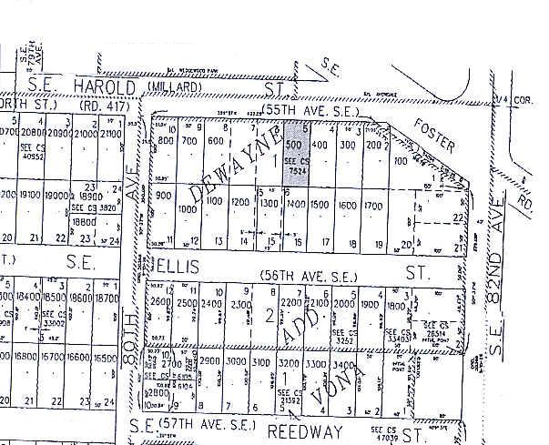 8044 SE Harold St, Portland, OR à louer - Plan cadastral – Image 2 sur 6