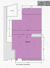 643 W Diversey Pky, Chicago, IL à louer Plan d’étage– Image 2 sur 2