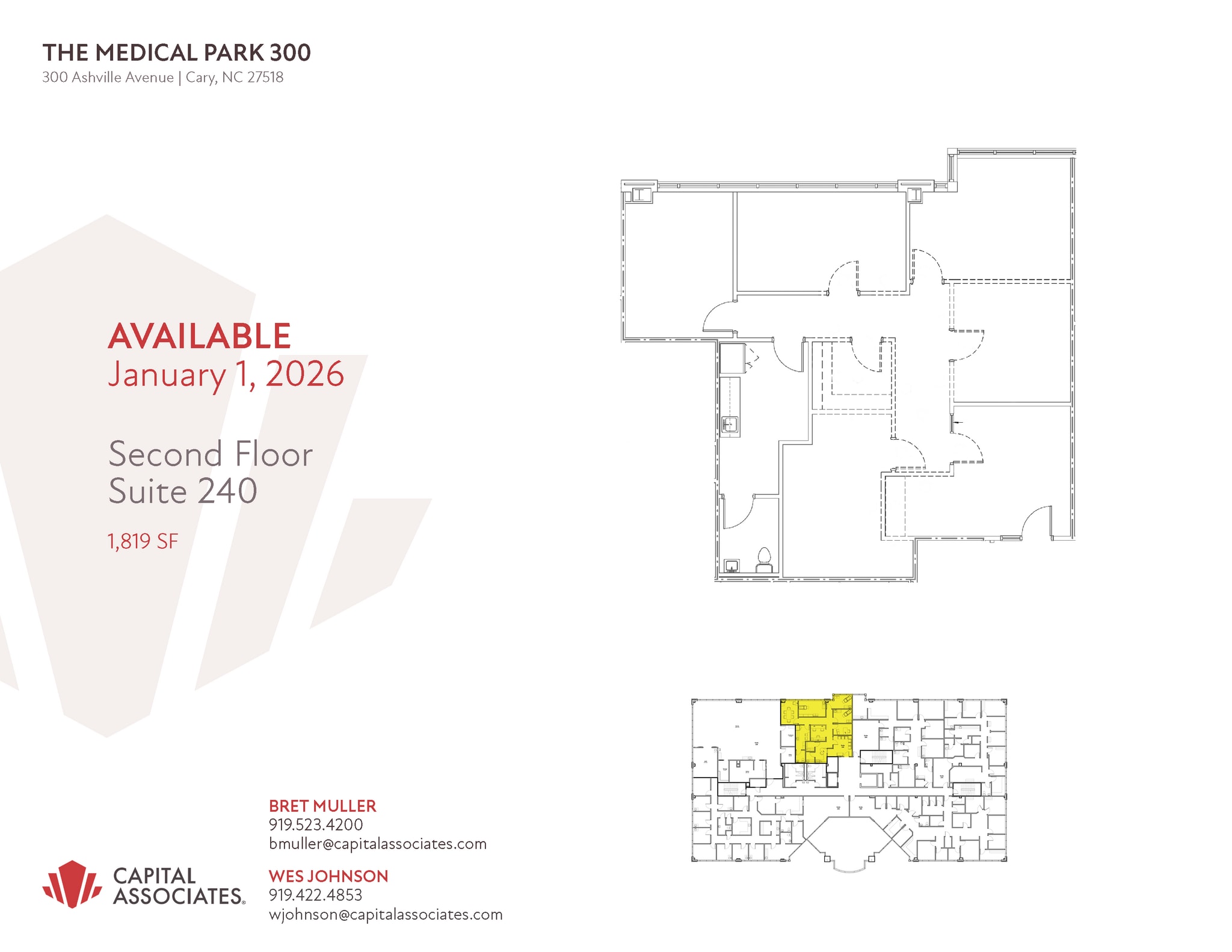 210 Ashville Ave, Cary, NC à louer Plan d’étage– Image 1 sur 1