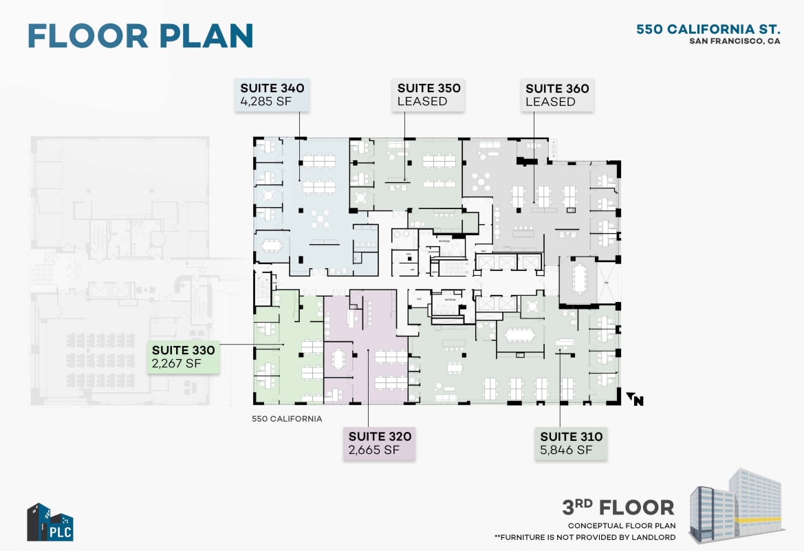 550 California St, San Francisco, CA à louer Plan d’étage– Image 1 sur 1
