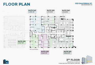 550 California St, San Francisco, CA à louer Plan d’étage– Image 1 sur 1