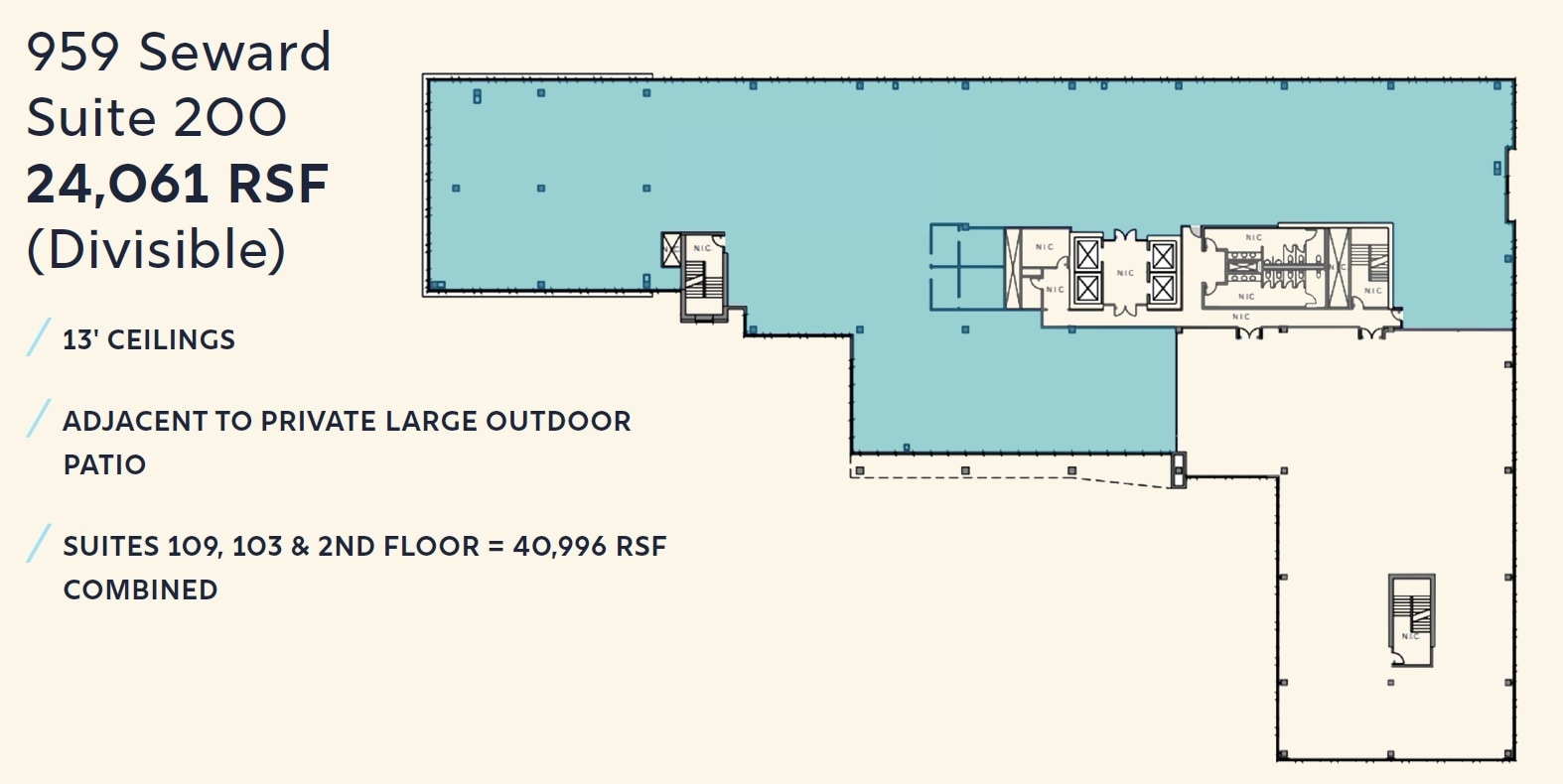 959 Seward St, Los Angeles, CA à louer Plan d’étage– Image 1 sur 10