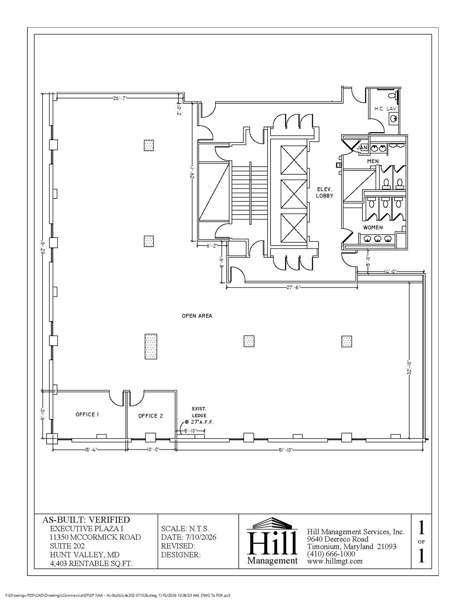 11350 McCormick Rd, Hunt Valley, MD à louer Plan d’étage– Image 1 sur 1