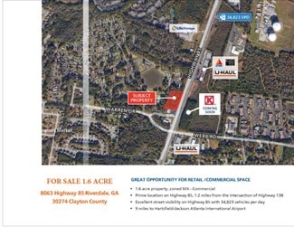Plus de détails pour 0 GA-85, Riverdale, GA - Terrain à vendre