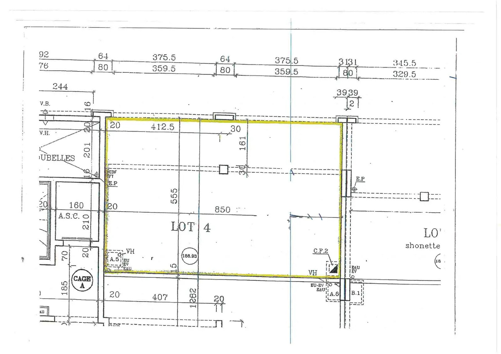 Local commercial dans Décines-Charpieu à louer Plan d’étage– Image 1 sur 3