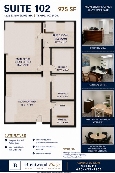 1222 E Baseline Rd, Tempe, AZ à louer - Plan d’étage – Image 2 sur 15