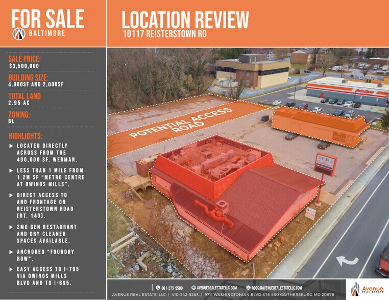 10113-10117 Reisterstown Rd, Owings Mills, MD à vendre - Photo de l’immeuble – Image 2 sur 6