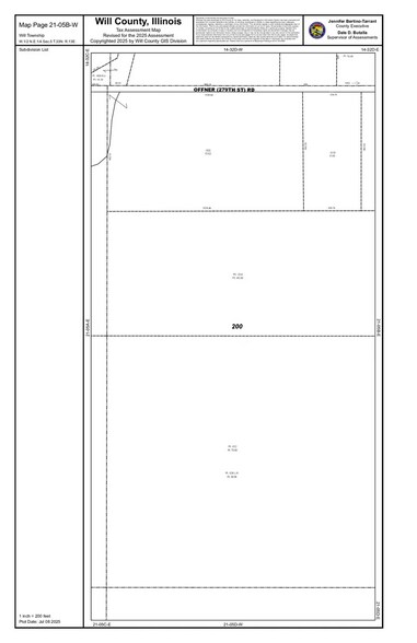 Vacant S Egyptian Trail, Monee, IL à vendre - Plan de site – Image 2 sur 2