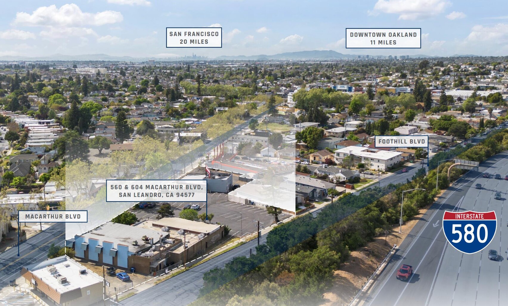 560 & 604 MacArthur Blvd, San Leandro portefeuille de 2 biens à vendre sur LoopNet.fr Photo principale– Image 1 sur 20