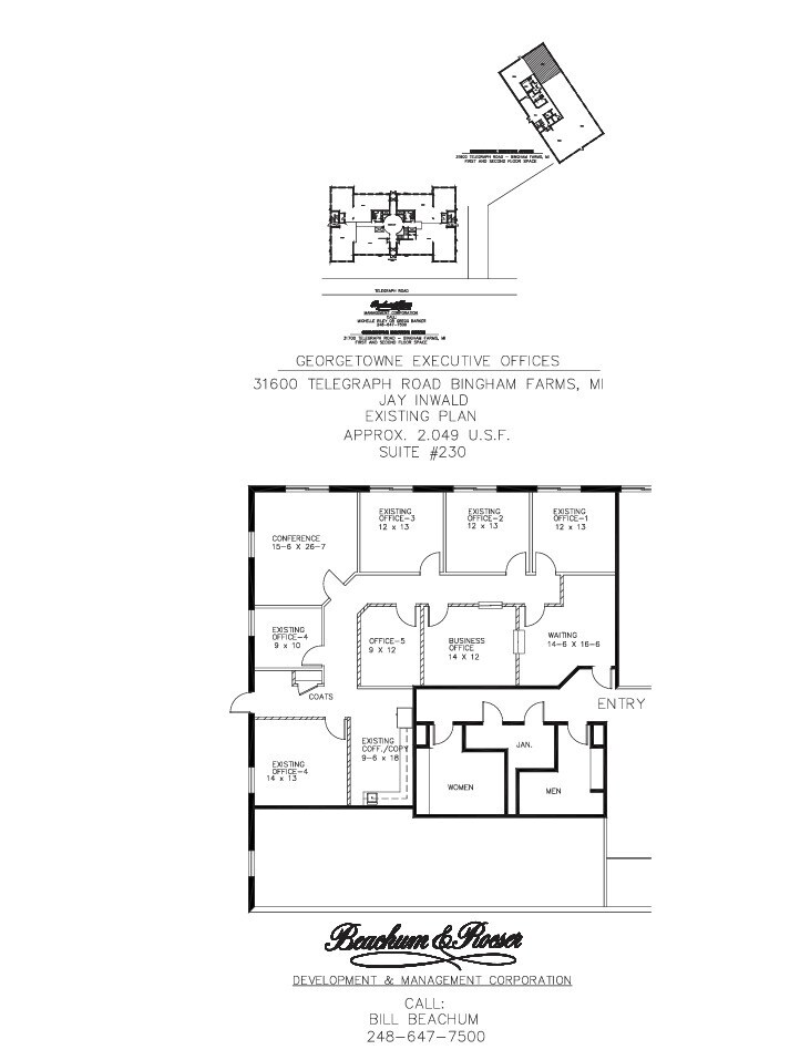 31600 Telegraph Rd, Bingham Farms, MI à louer Plan d’étage– Image 1 sur 1