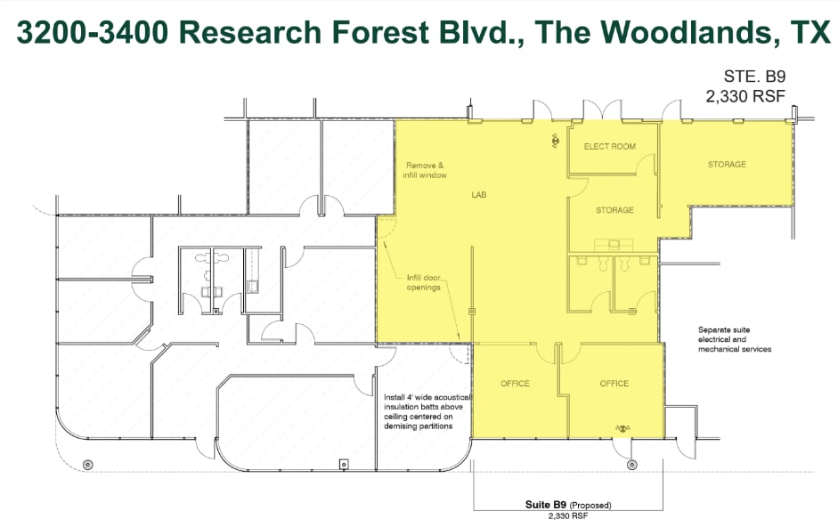 3200 Research Forest Dr, The Woodlands, TX à louer Plan d’étage– Image 1 sur 1