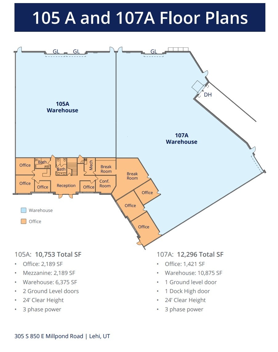 305 S 850 E, Lehi, UT à louer Plan d’étage– Image 1 sur 1