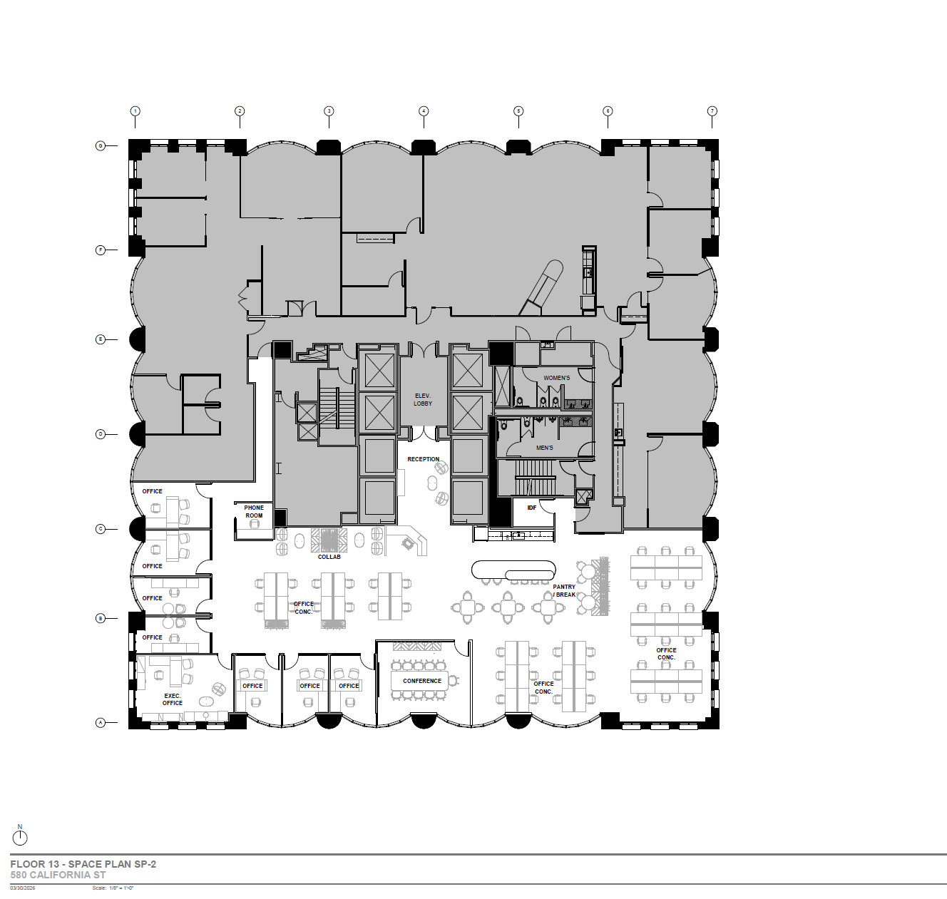 580 California St, San Francisco, CA à louer Plan d’étage– Image 1 sur 1