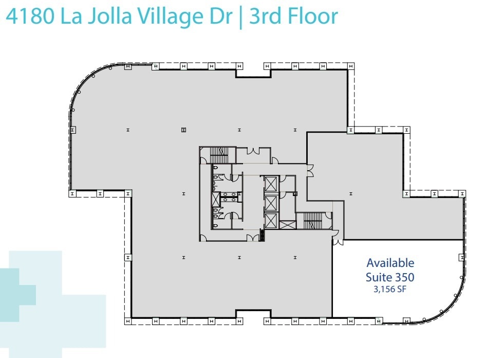 4180 La Jolla Village Dr, La Jolla, CA à louer Plan d’étage– Image 1 sur 2
