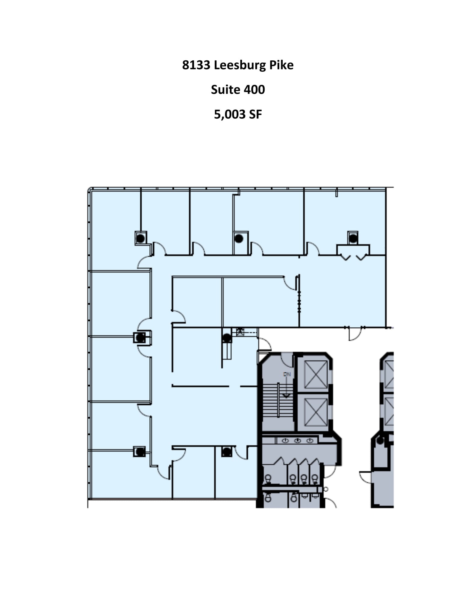 8133 Leesburg Pike, Vienna, VA à louer Plan de site– Image 1 sur 2