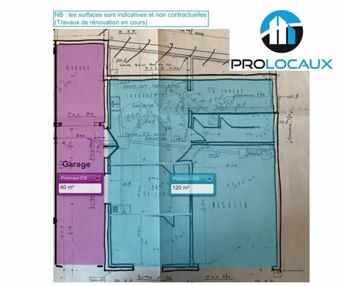 Local commercial dans Frontonas à louer - Plan d’étage – Image 2 sur 2