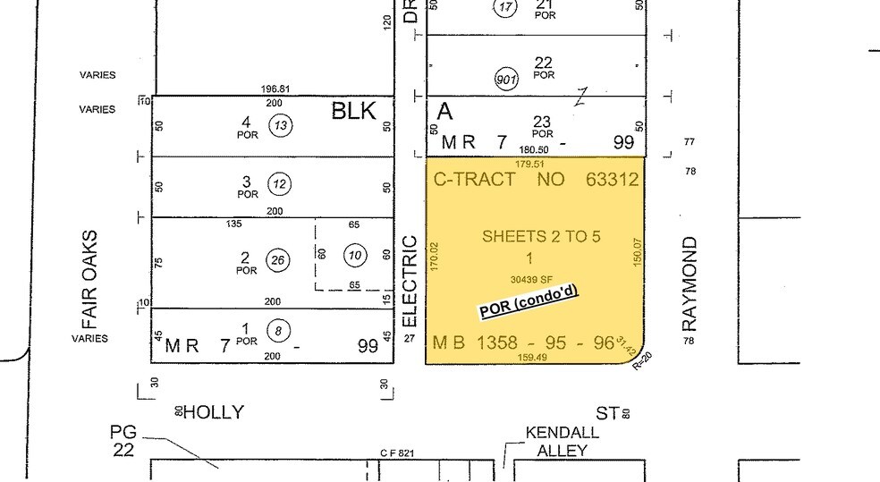 125 N Raymond Ave, Pasadena, CA à louer - Plan cadastral – Image 2 sur 27