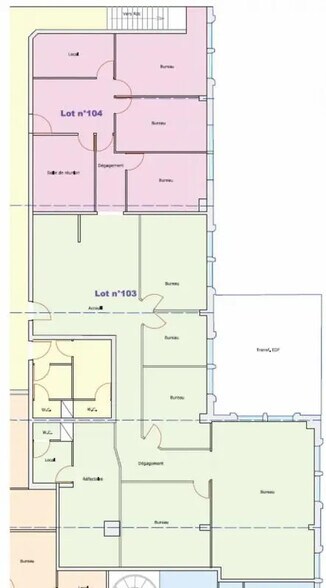 Bureau dans Villeurbanne à louer - Plan d’étage – Image 2 sur 2