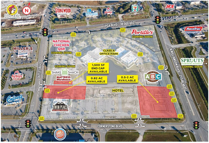 1540 Cornerstone Blvd, Daytona Beach, FL à louer - Plan de site – Image 3 sur 3