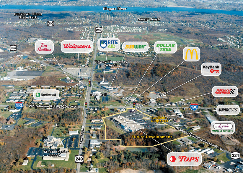 2130-2174 Grand Island Blvd, Grand Island, NY à louer - Aérien – Image 2 sur 5