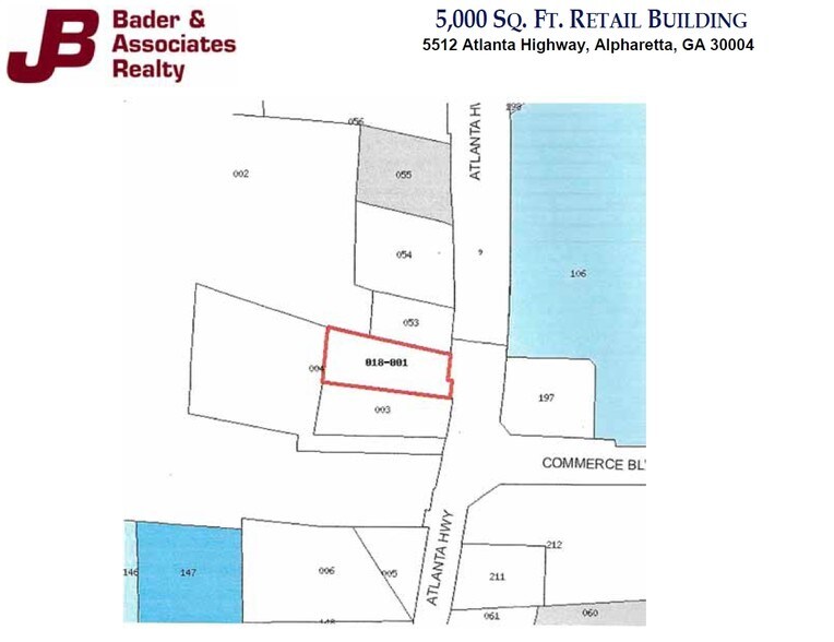 5512 Atlanta Hwy, Alpharetta, GA à vendre - Plan cadastral – Image 2 sur 3