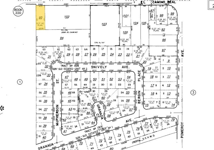 3400 El Camino Real, Santa Clara, CA à vendre - Plan cadastral – Image 2 sur 4