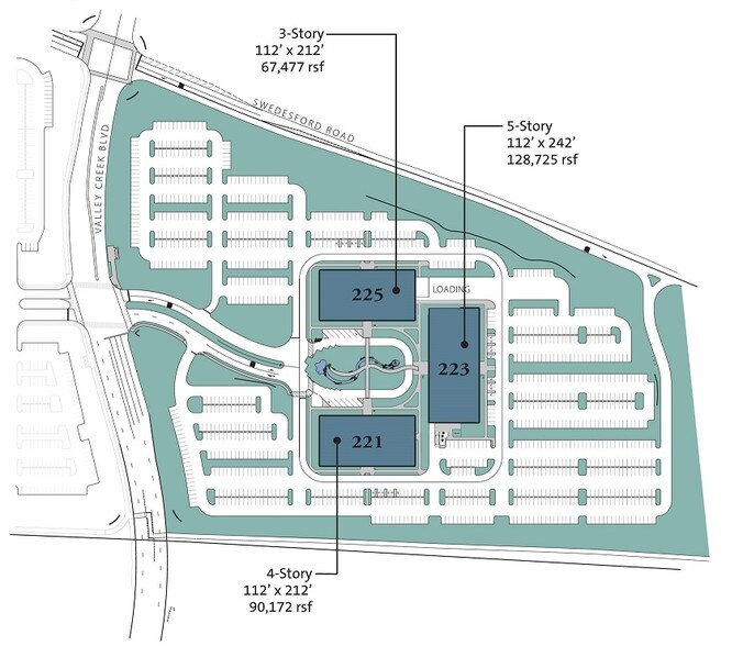 Valley Creek Blvd, Exton, PA à louer - Plan de site – Image 2 sur 2