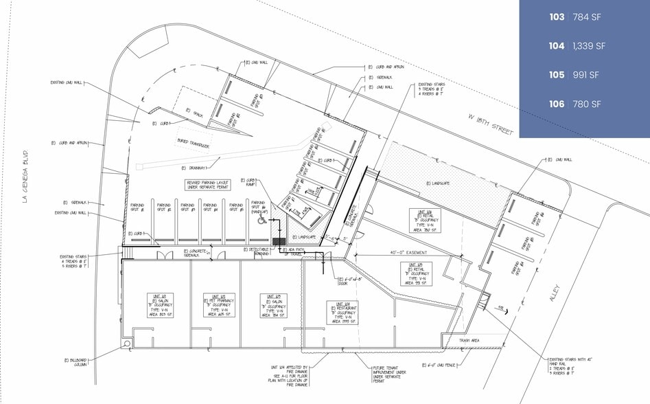 1804 S La Cienega Blvd, Los Angeles, CA à louer - Plan de site – Image 3 sur 3