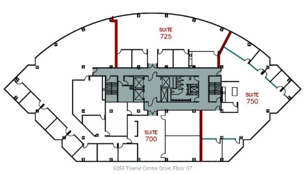 9255 Towne Centre Dr, San Diego, CA à louer Plan d’étage– Image 1 sur 1