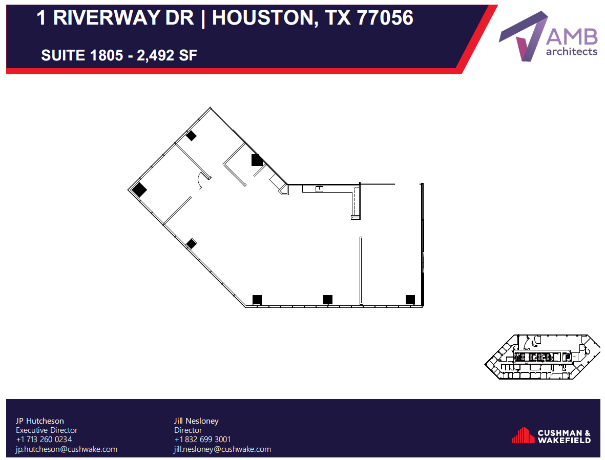1 Riverway, Houston, TX à louer Plan d’étage– Image 1 sur 1