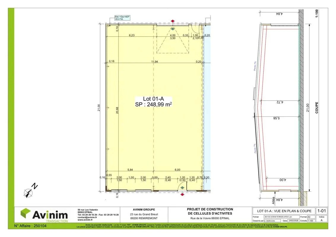 Local d'activités dans Épinal à vendre Plan de site– Image 1 sur 3