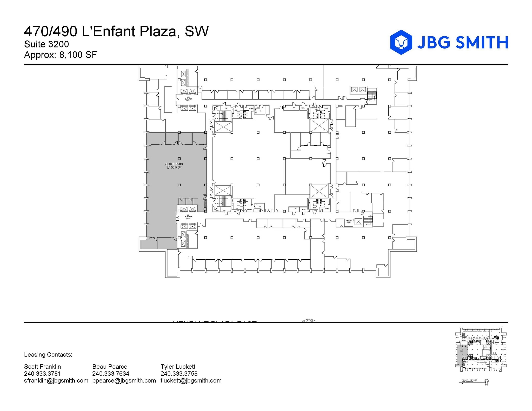 470-490 L'Enfant Plz SW, Washington, DC à louer Plan d’étage– Image 1 sur 2