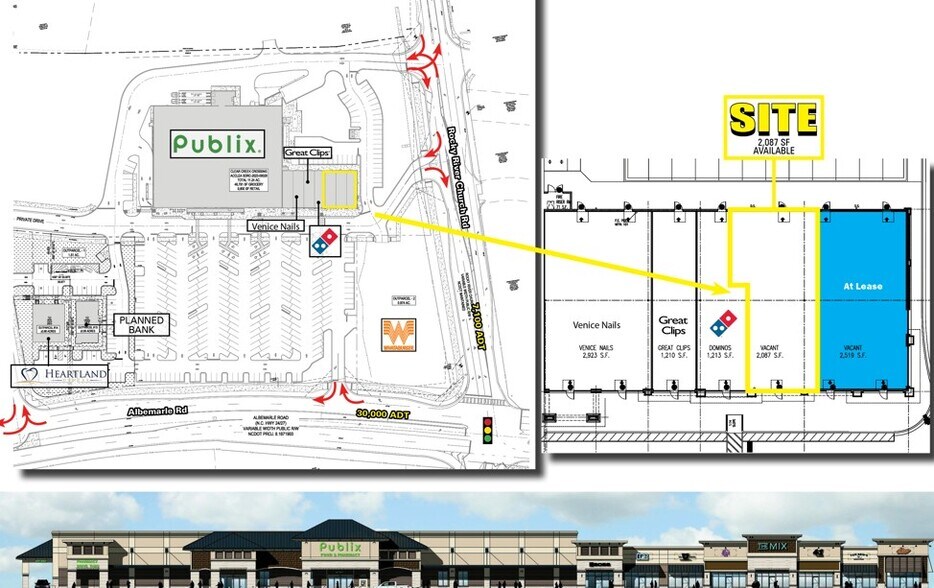 12901-12925 Albemarle Rd, Charlotte, NC à louer - Plan de site – Image 3 sur 3