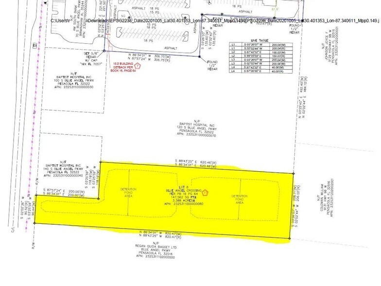 98 S Blue Angel Pky, Pensacola, FL à vendre - Plan cadastral – Image 2 sur 3
