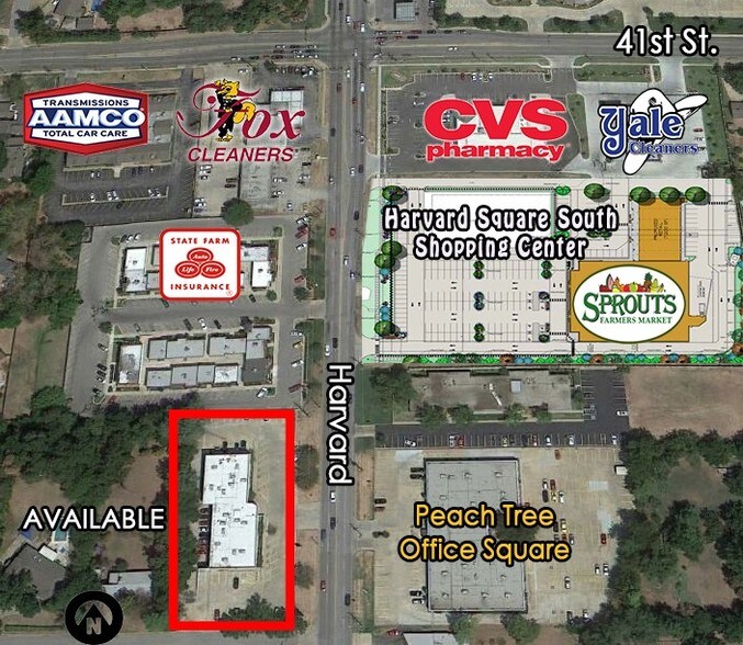 4300 S Harvard Ave, Tulsa, OK à vendre - Aérien – Image 2 sur 9