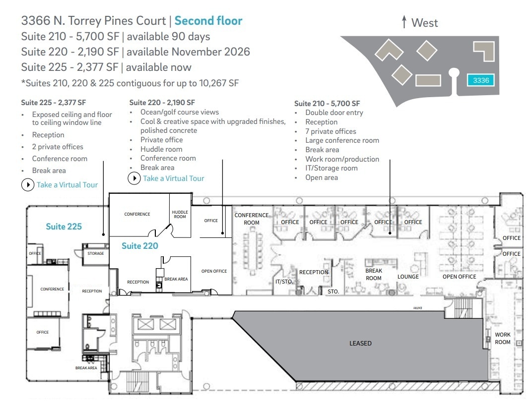 3333 N Torrey Pines Ct, La Jolla, CA à louer Plan d’étage– Image 1 sur 1