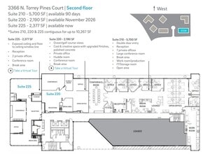 3333 N Torrey Pines Ct, La Jolla, CA à louer Plan d’étage– Image 1 sur 1