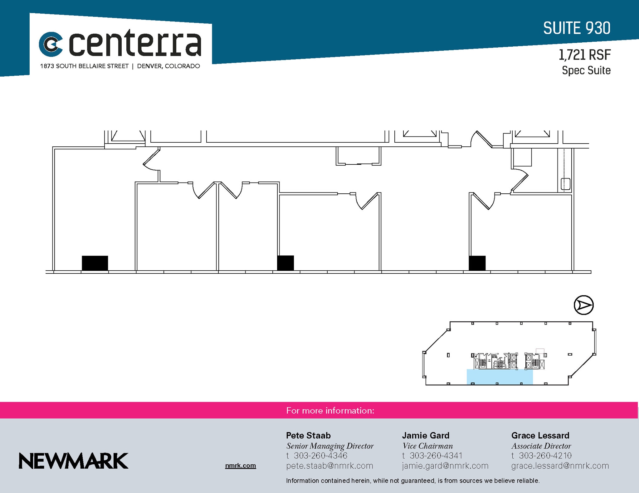 1873 S Bellaire St, Denver, CO à louer Plan d’étage– Image 1 sur 1