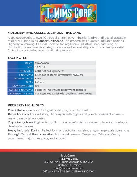 0 Highway 37, Mulberry, FL à vendre - Photo de l’immeuble – Image 3 sur 4