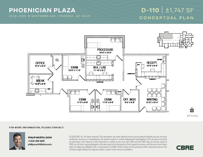 2222-2228 W Northern Ave, Phoenix, AZ à louer Plan d’étage– Image 1 sur 1