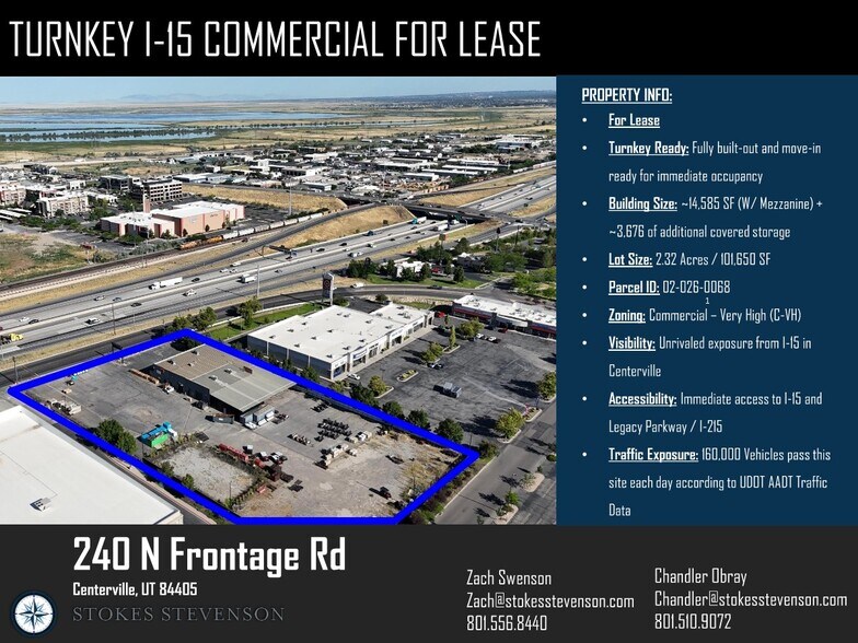 240 N Frontage Rd, Centerville, UT à louer - Aérien – Image 1 sur 5
