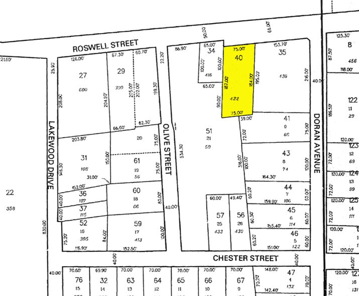 422 Roswell St, Marietta, GA à vendre - Plan cadastral – Image 3 sur 7