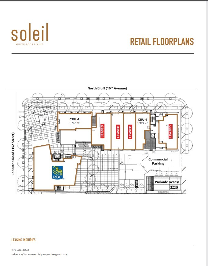 1586 Johnston Rd, White Rock, BC à louer Plan d’étage– Image 1 sur 1