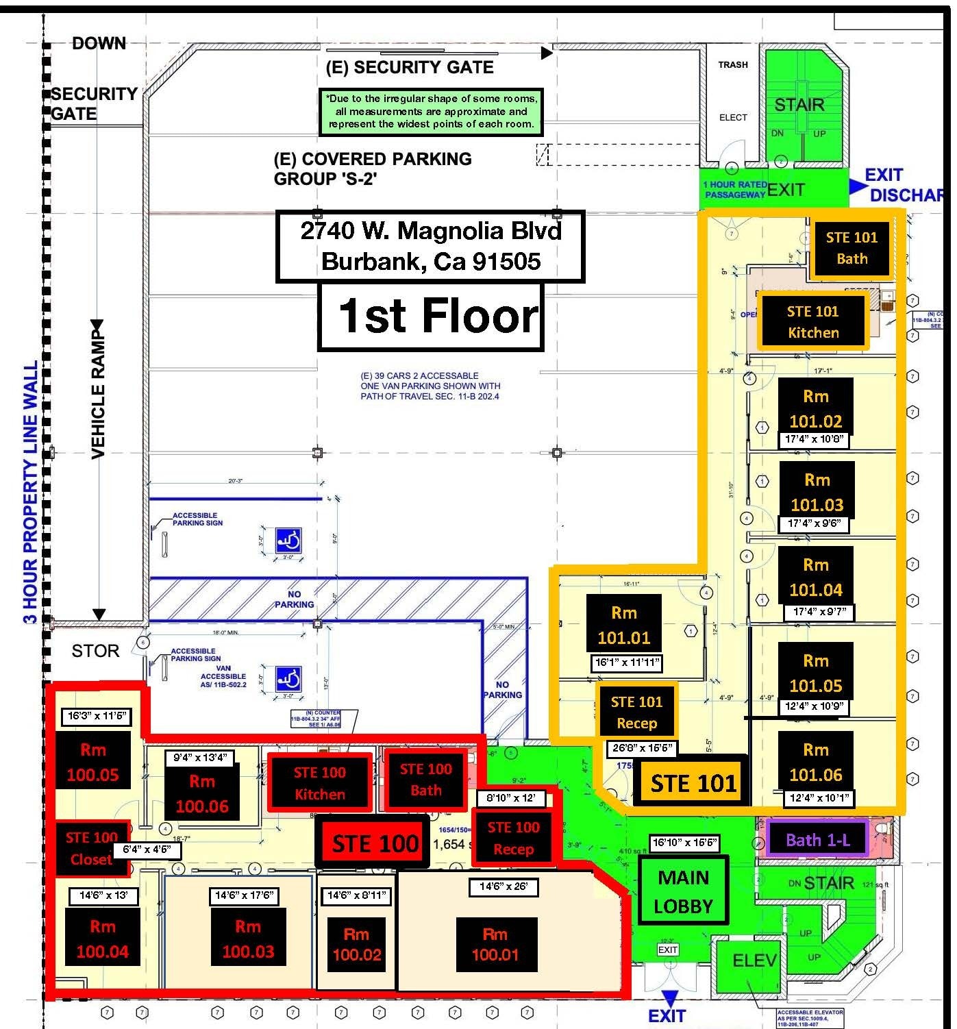 2740 W Magnolia Blvd, Burbank, CA à louer Plan d’étage– Image 1 sur 1