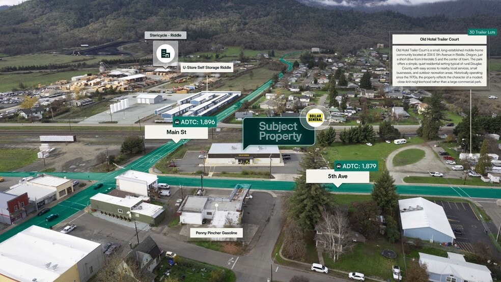 332 E 5th Ave, Riddle, OR à vendre - Aérien – Image 3 sur 3
