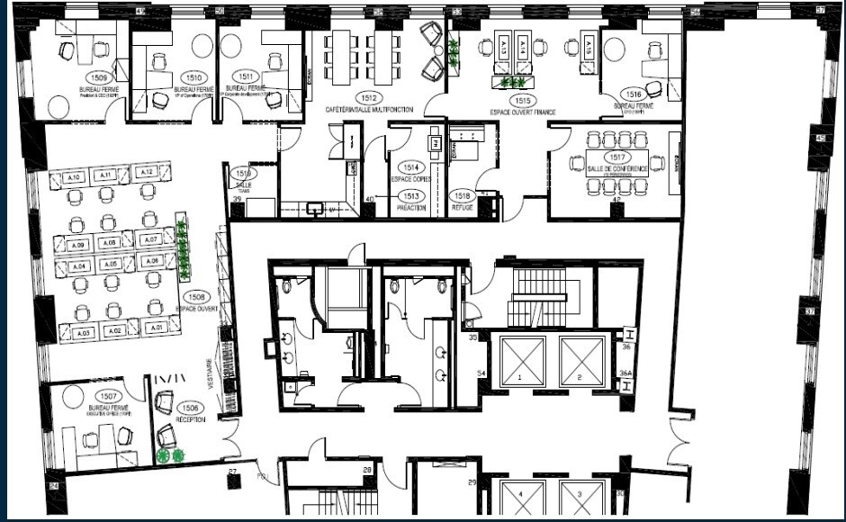 1050 Côte du Beaver Hall, Montréal, QC à louer Plan d’étage– Image 1 sur 1