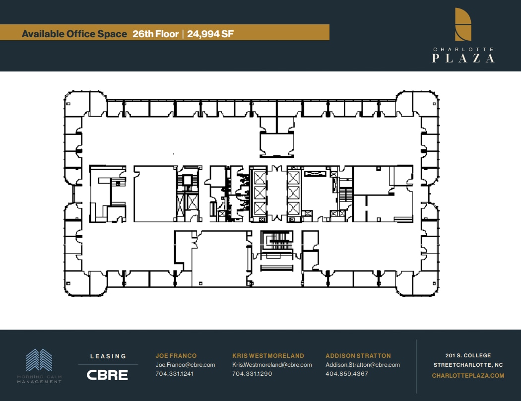 201 S College St, Charlotte, NC à louer Plan d’étage– Image 1 sur 1